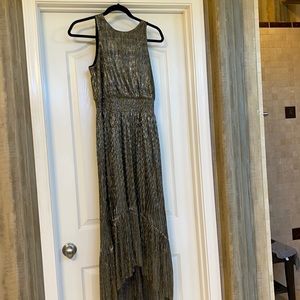 Banana republic dress beautiful gold and black